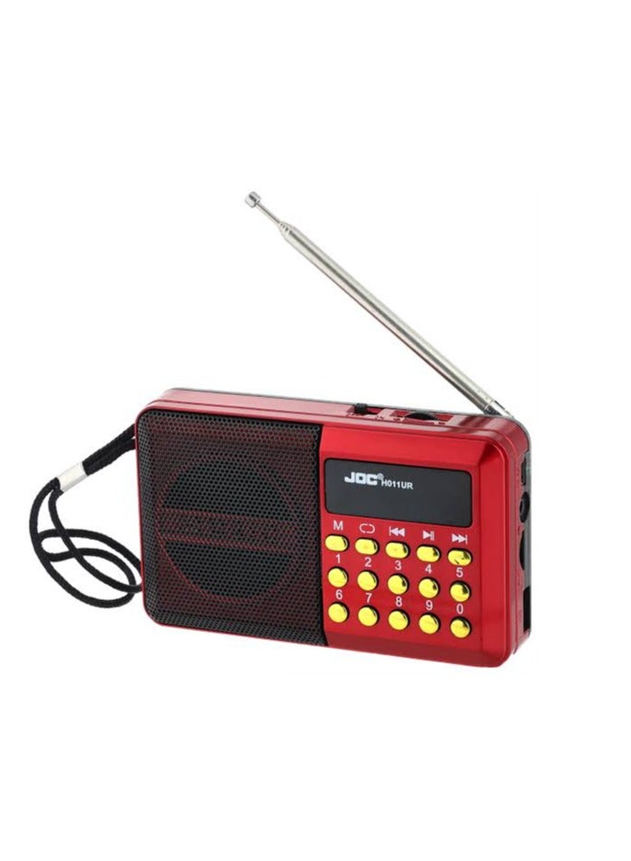 راديو صغير محمول قابل لإعادة الشحن مع إمكانية التشغيل من USB وبطاقة TF